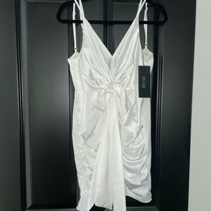 WHITE DO + BE MINI DRESS